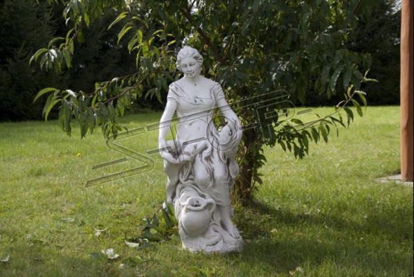 Decoratie figuur vrouw tuin ontwerper figuren sculptuur wit beeldhouwwerken