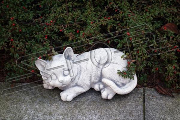 Decoratieve tuindecoratie Kat terrasstenen figuren figuur standbeeld