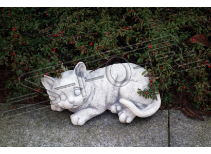 Decoratieve tuindecoratie Kat terrasstenen figuren figuur standbeeld