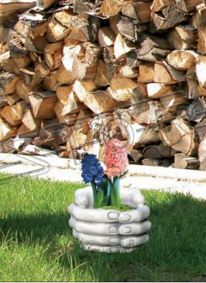 Ontwerp Bloempot Top Planz Kuip Vaas Potten Figuur Decoratie Handen Sculptuur