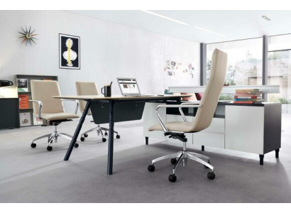 Ontwerp hoekbureau kantoorinrichting kamer van de chef meubels bureaus