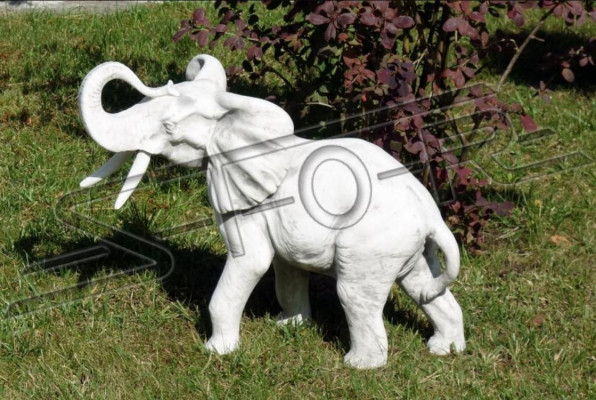 Ontwerp Figuur Olifant Sculptuur Figuren Sculpturen Standbeelden Wit Decor Beeld