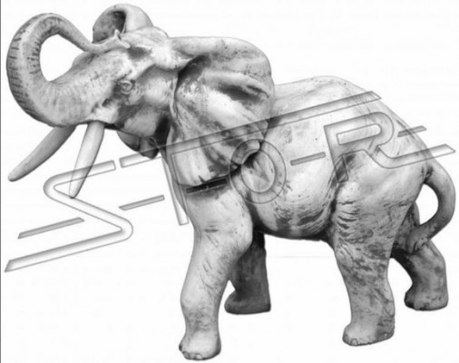 Ontwerp Figuur Olifant Sculptuur Figuren Sculpturen Standbeelden Wit Decor Beeld