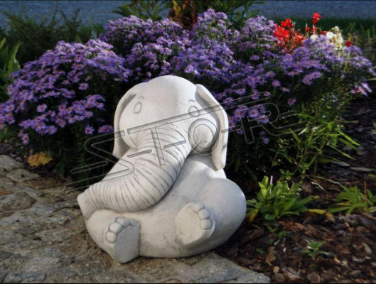 Ontwerp Figuur Olifant Sculptuur Figuren Beeldhouwwerken Beelden Wit Cartoon Standbeeld