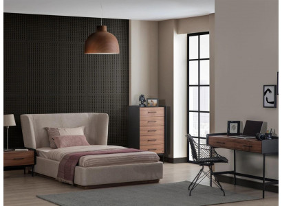 Design Compleet 4-delig Slaapkamer Bed Nachtkastje Modern Commode Nieuw