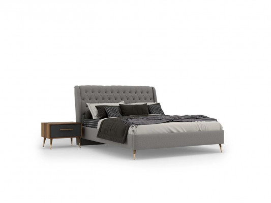Design slaapkamer compleet 5-delig bed 2x nachtkastjes commode met spiegel