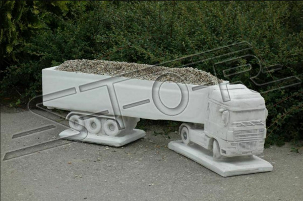 Ontwerper standbeeld figuur figuren vrachtwagen sculpturen tuinbeeldsculptuur