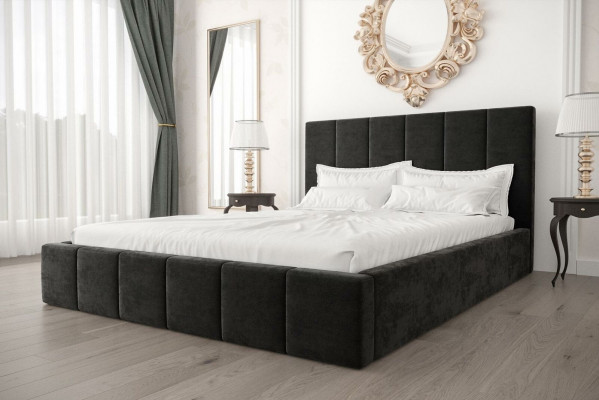 Tweepersoonsbed Luxe Velvet Textiel Bed Dubbele Slaapkamer Design 160x200cm