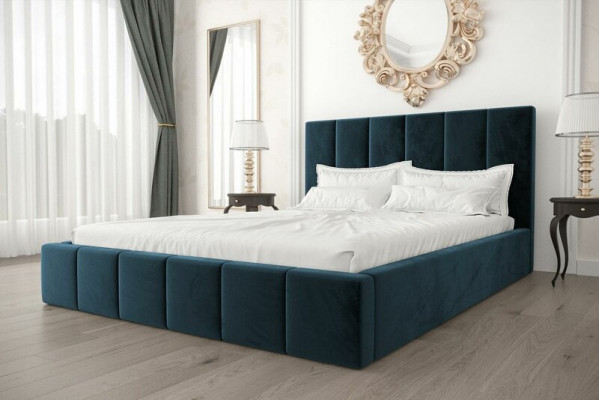 Tweepersoonsbed Luxe Velvet Textiel Bed Dubbele Slaapkamer Design 160x200cm