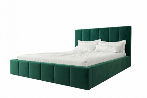 Tweepersoonsbed Luxe Velvet Textiel Bed Dubbele Slaapkamer Design 160x200cm