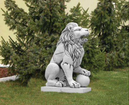 Edele Ridder Leeuw Figuur Standbeeld Sculptuur Figuren Beelden Tuin