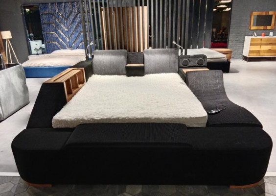 Kleurrijke slaapkamermeubels met kleurrijke meubels, bedden, bedden Zwart Modern Bed