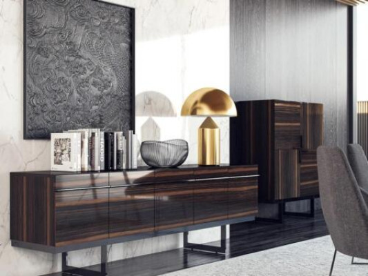 Eetkamer compleet 2-delige dressoir moderne design houten kast