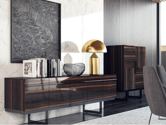 Eetkamerset 7-delig Luxe eettafel 4x stoelen Design commode Sideboard Nieuw