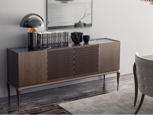 Eetkamer dressoir luxe inrichting modern design houten kast nieuw meubilair