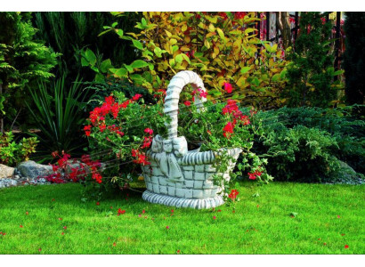 Figuur bloempot plantenbak decoratie wit Figuur bloempotten tuin