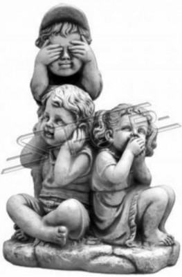 Beeldhouwkunst Sculptuur Spelende Kinderen Tuin Sculpturen Figuren Standbeelden