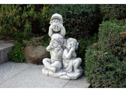 Beeldhouwkunst Sculptuur Spelende Kinderen Tuin Sculpturen Figuren Standbeelden