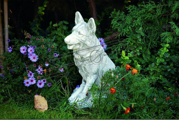 Tuindecoratie Duitse herder Terras Stenen Figuren Figuur