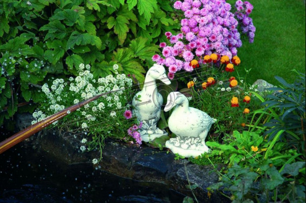Tuindecoratie Eend Terras Steen Figuren Decoratie Figuur Standbeeld Sculptuur