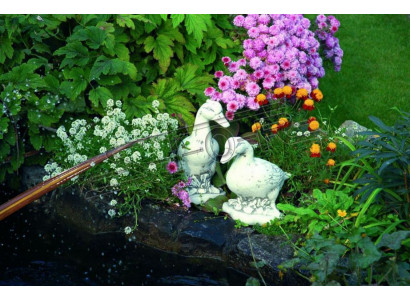 Tuindecoratie Eend Terras Steen Beelden Figuur Deco Standbeeld Sculptuur