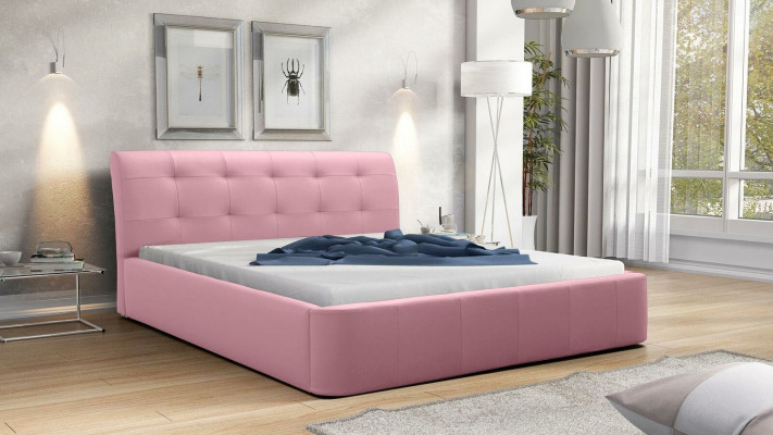 Klassiek bedframe gestoffeerd bed hotel leder textiel bedden stof 180x200cm