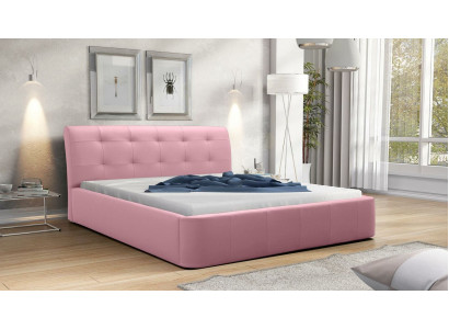 Klassiek bedframe gestoffeerd bed hotel leder textiel bedden stof 180x200cm