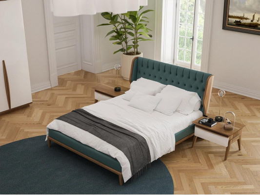 Compleet slaapkamerbed 2x nachtkastjes Moderne kledingkast Bank Nieuw