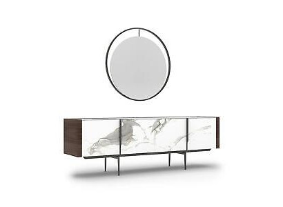 Luxe eetkamer modern dressoir met spiegeldesign inrichting nieuw