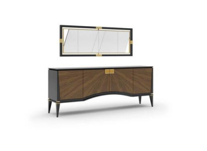 Luxe set eetkamer dressoir met spiegel ontwerp moderne meubels nieuw