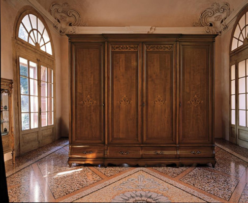 Massief houten kledingkast meubels kast slaapkamer kasten Gemaakt in Italië Nieuw