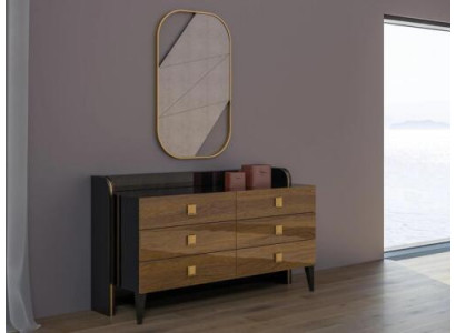 Moderne luxe slaapkamer commode met spiegeldesign kast meubels