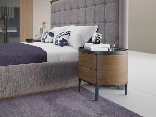 Slaapkamer Luxe Set 4-dlg Bed 2x Nachttafels Ontwerp Bank Modern Meubilair
