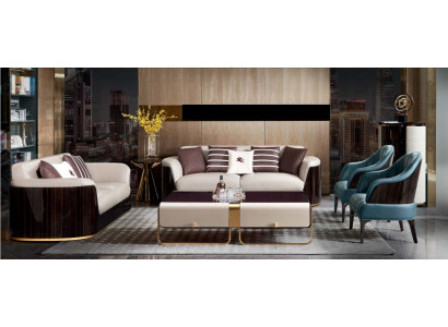 Fauteuil Lichtblauw Leer Woonkamer Modern Design Luxe Nieuw Creatief Meubilair Hout