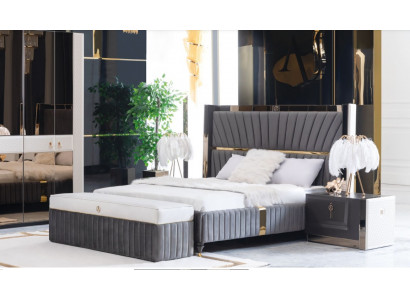 Bedframe Bed Hout Hotel Bedframe Grijs Meubels Bed Tweepersoonsbed Modern