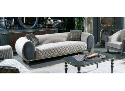 Driepersoonsbank 3-zits stof luxe bank bank grote bekleding 230 cm ontwerper