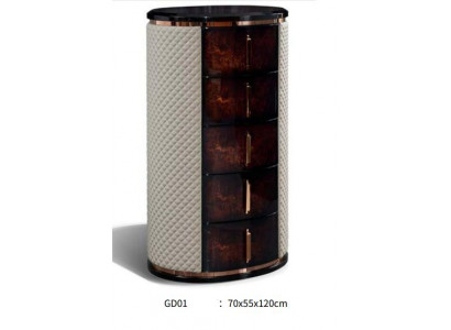 Hoge ladenkast Bruine luxe kast Modern design meubels Houten ladenkast Woonkamer