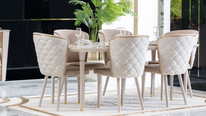 Eetkamerset Tafel 6x stoelen Eetkamergroep Tafelset 7-delig Nieuw