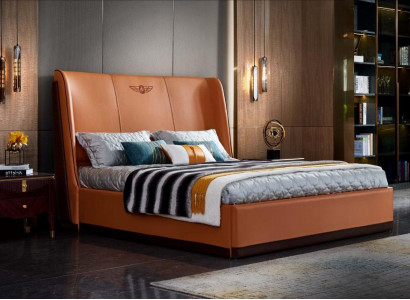 Bed Oranje Slaapkamer Nieuw Creatief Modern Ontwerp Meubels Hout Luxe Bedden
