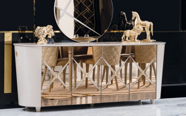 Ladenkast Italiaanse stijl Ladenkasten Gouden dressoirs Massief houten meubels Ladenkasten