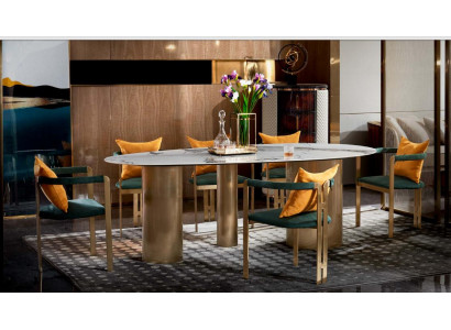 Eettafel groep eetset tafel 4x stoelen met leuningen meubels eettafels.