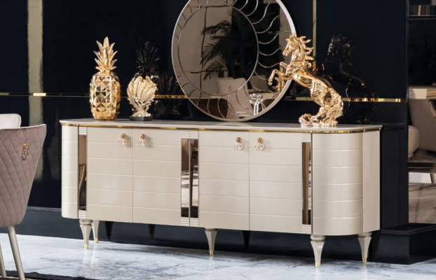 Laden Moderne Kast Massief Hout Meubels Dressoir Italiaanse Inrichting Nieuw