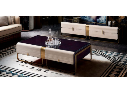 Salontafel Bank Bijzettafel Luxe Hout Woonkamer Roestvrij Staal Modern