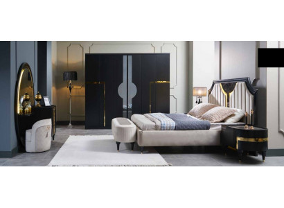 Bed 2x Nightstand 3-piece Set Design Luxury Complete Sets Bedroom Complete