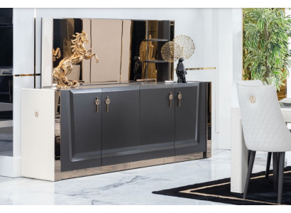 Meubelgroep Nieuw Set 2-delig. Dressoir Spiegel Ladenkasten Kast Luxe Rek Console.