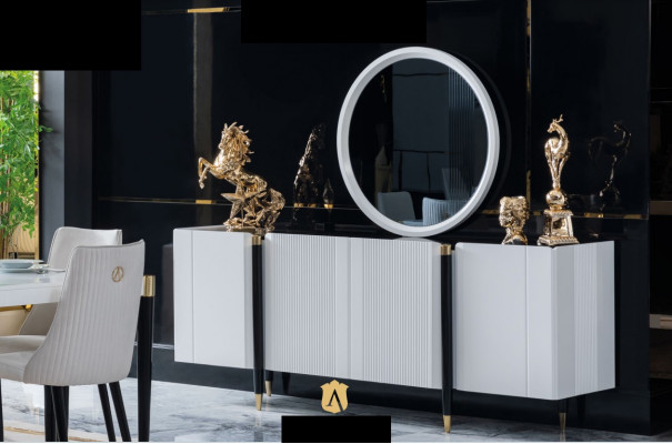 Commode Spiegel commodes console meubelen Italiaanse stijl garnituur set 2-delig