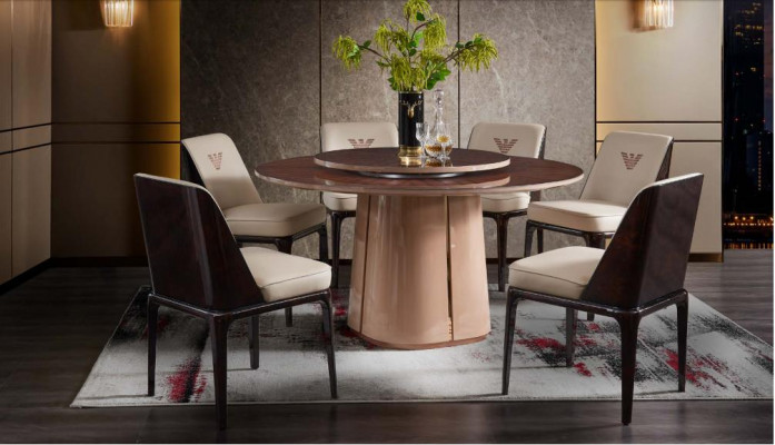 Eettafel Bruin Ronde Tafels Ontwerp Meubels Luxe Eettafel Keuken