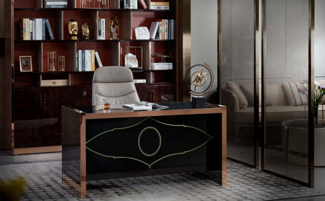Kantoortafel Hout Bruin Tafel Kantoor Moderne Ontwerpmeubels Luxe