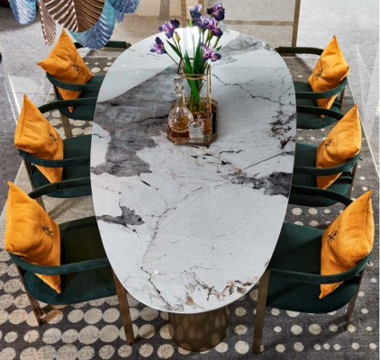 Eettafel groep eetset tafel 4x stoelen met leuningen meubels eettafels.