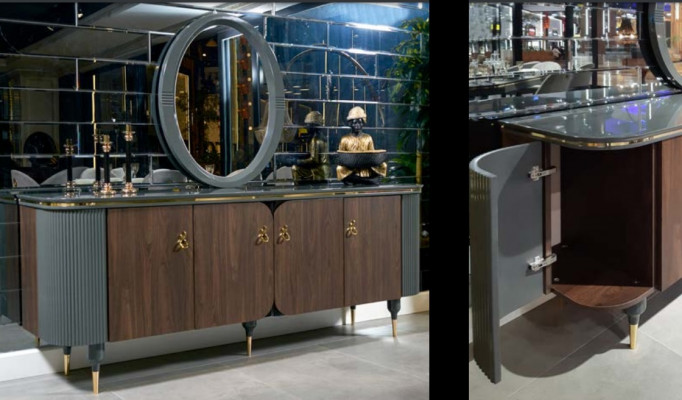 Meubel dressoir sideboard kast Modern nieuw ladenkasten houten kasten dressoir Nieuw